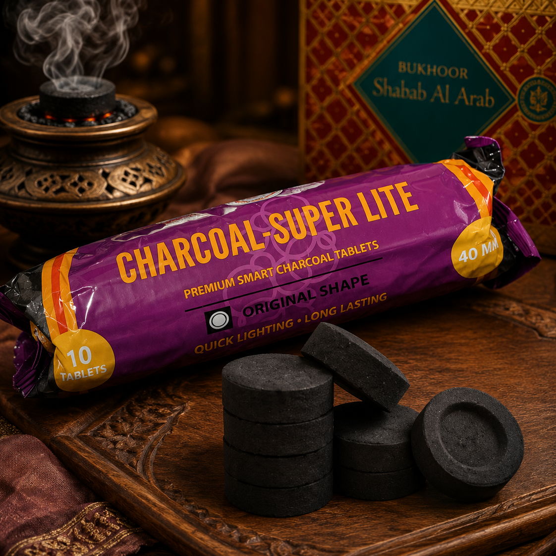 未使用charbon / CHARBON BEER GRAPHIC シャルボン Charcoal Discs 10 Piece – Quick Light Incense Charcoal Pucks