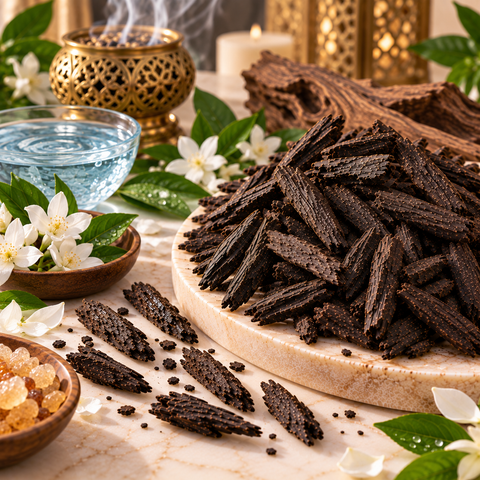 Om Shanti Oud Dhoop – Woody Musk, Aqua & Jasmine | Premium UAE Arabian Incense