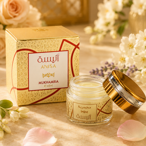 Mukhamria Anisa Hydrating Skin Moisturizer – Jasmine, Rose & Vanilla | Luxury Perfumed Moisturizing Gel