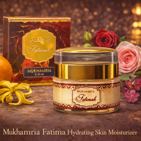 Mukhamria Fatima Hydrating Skin Moisturizer 45ml – Orange, Rose & White Musk Petroleum Gel