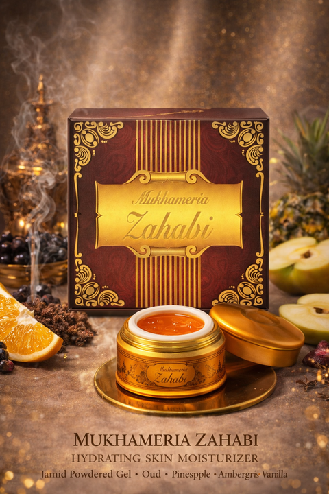 Mukhamria Zahabi Hydrating Skin Moisturizer 30ml – Oud, Pineapple & Musk Jamid Gel