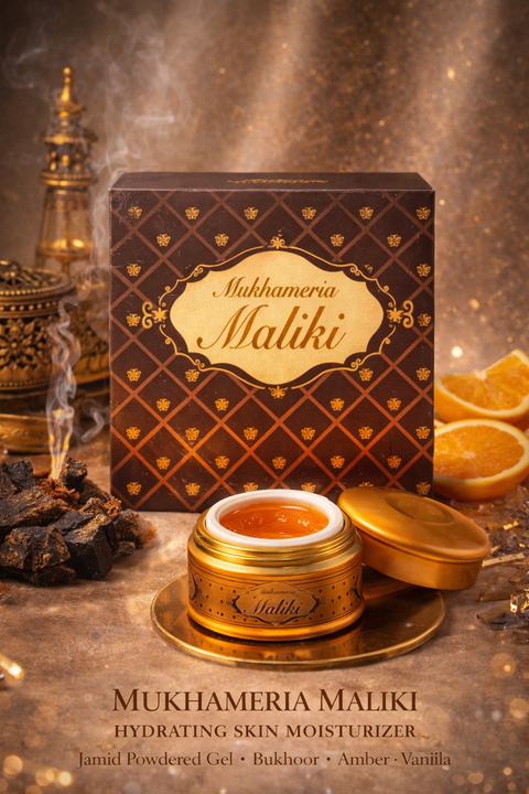 Mukhamria Maliki Hydrating Skin Moisturizer 30ml – Citrus, Bukhoor & Black Musk Jamid Gel