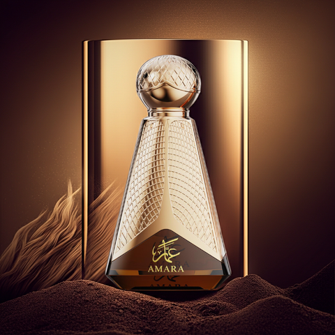 Amara Perfume – Agarwood, Fruity, Sweet, Tropical & Vanilla Scent with Caramel, Citrus, Fresh Aquatic & Woody Oud Notes