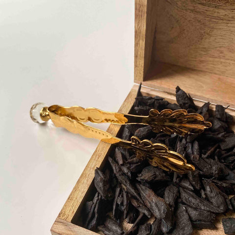 Crystal Royal Leaf Premium Charcoal Tongs - HSA Perfumes