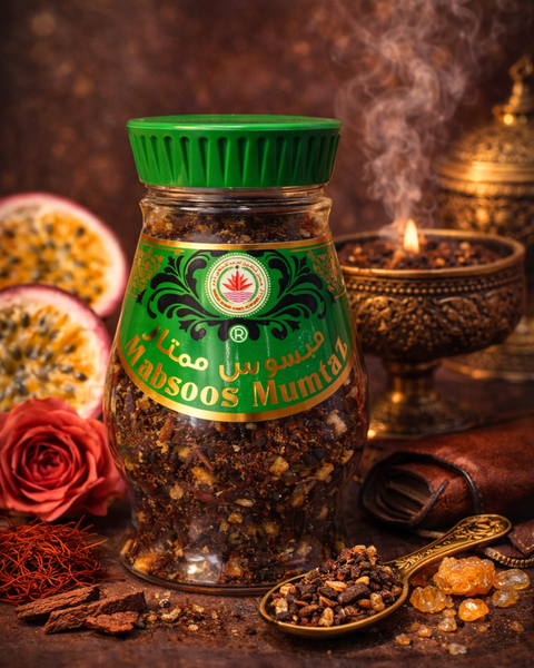 Mabsoos Mumtaz – Luxury Arabian Incense with Fruity Oud, Leather & Amber
