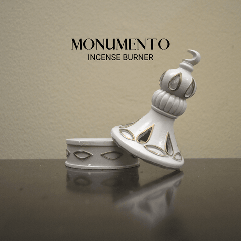 Monumento Incense Burner - White Gold - HSA Perfumes