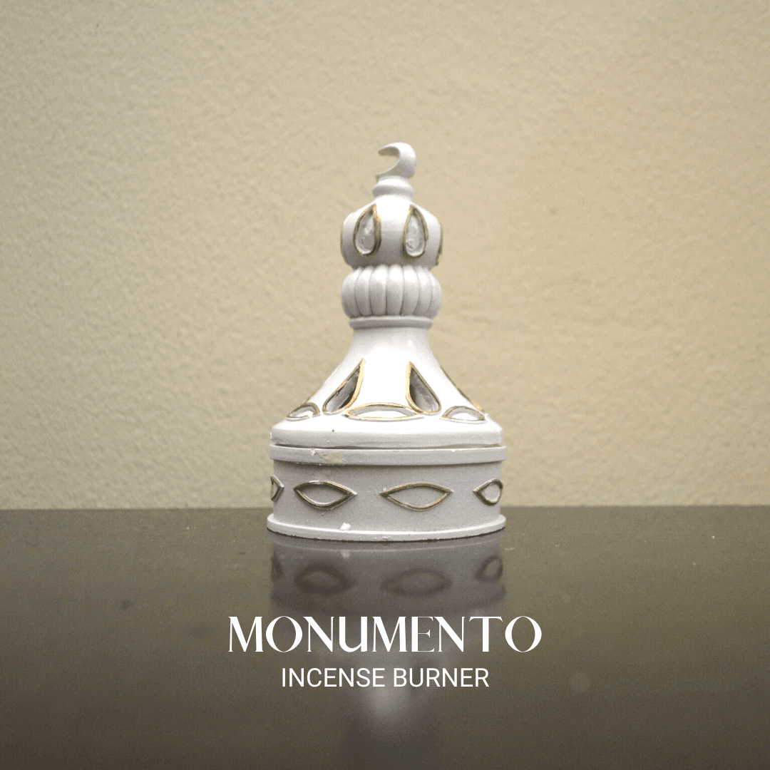 Monumento Incense Burner - White Gold - HSA Perfumes