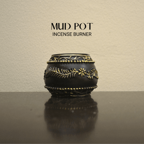 MUD POT Incense Burner - Black Gold - HSA Perfumes