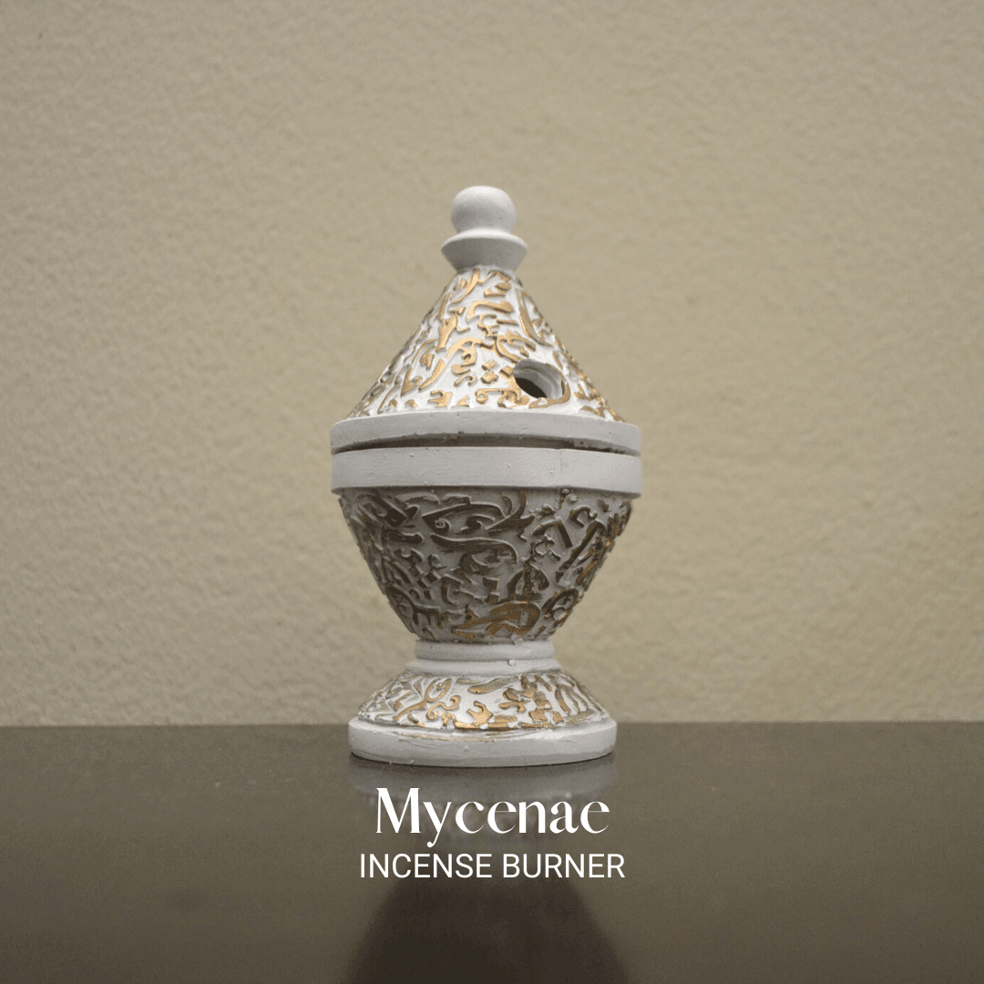 Mycenae Incense Burner - White Gold - HSA Perfumes