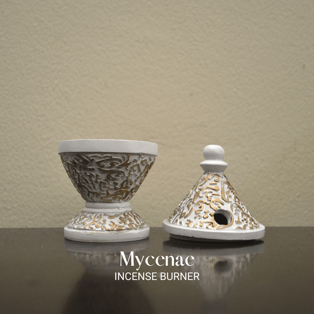 Mycenae Incense Burner - White Gold - HSA Perfumes