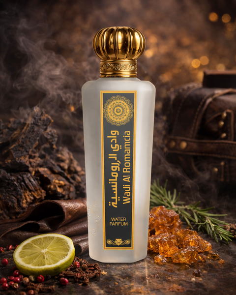 Wadi Al Romancia Water-Based Perfume – Long-Lasting Oud, Leather & Spicy Unisex Fragrance (Alcohol-Free)